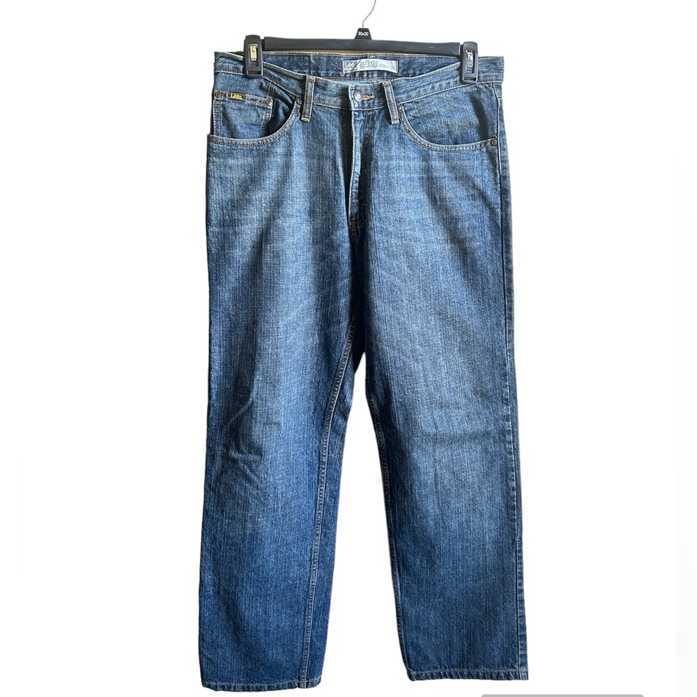 Lee Straight Leg 33/32 Mid Wash Blue Jeans Men’s Casual Street Wear